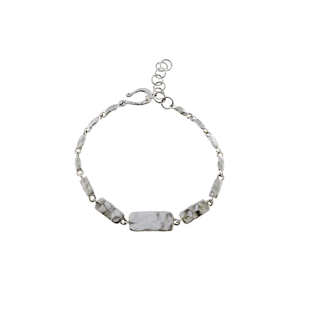 Mystical Pagoda Solid Cube Sterling Silver Bracelet - Cynthia Gale New York Jewelry