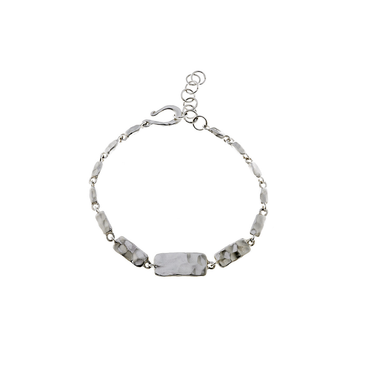 Mystical Pagoda Solid Cube Sterling Silver Bracelet - Cynthia Gale New York Jewelry