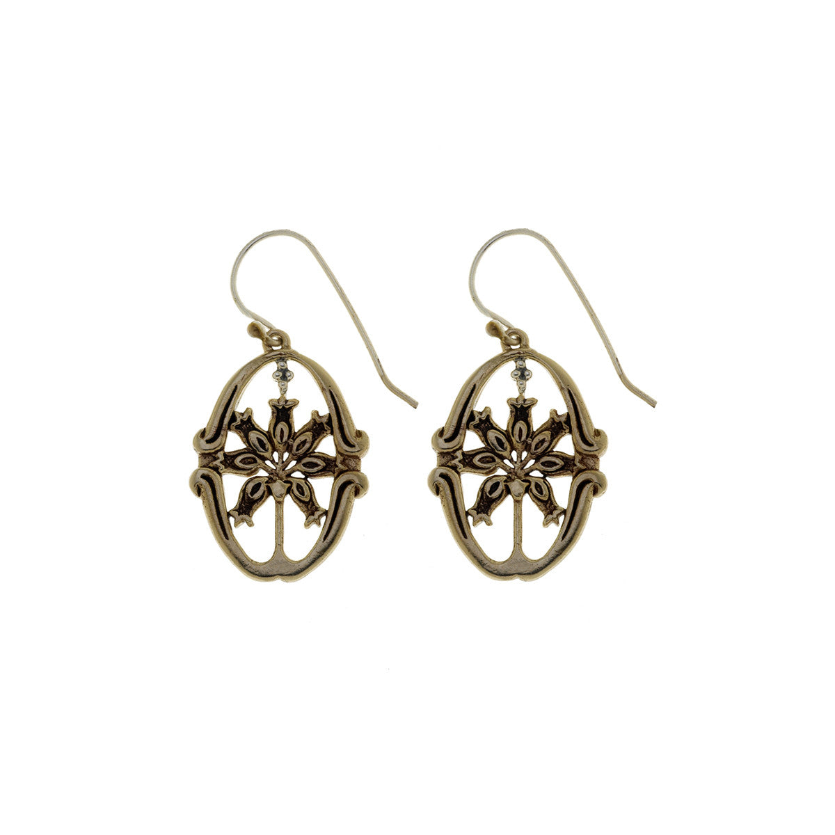 William Morris Hyacinth Oval Bronze And Sterling Silver Earring - Cynthia Gale New York Jewelry