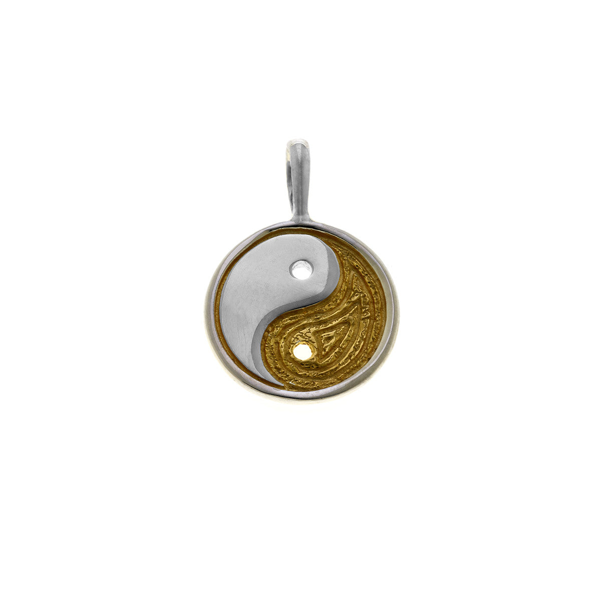 Ying Yang Balance Sterling Silver Gold Charm - Cynthia Gale New York Jewelry