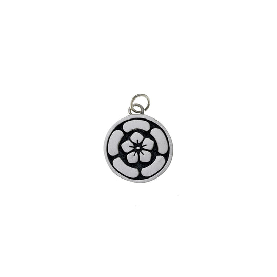 Ceremonial Kamon Sterling Silver February Peach Blossom Charm - Cynthia Gale New York Jewelry