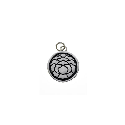 Ceremonial Kamon Sterling Silver March Tree Peony Charm - Cynthia Gale New York Jewelry