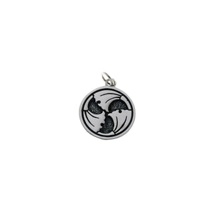 Ceremonial Kamon Sterling Silver June Ginko Charm - Cynthia Gale New York Jewelry