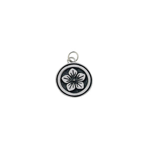 Ceremonial Kamon Sterling Silver September Mallow Blossom Charm - Cynthia Gale New York Jewelry