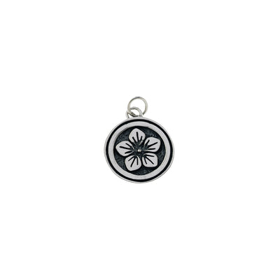 Ceremonial Kamon Sterling Silver September Mallow Blossom Charm - Cynthia Gale New York Jewelry