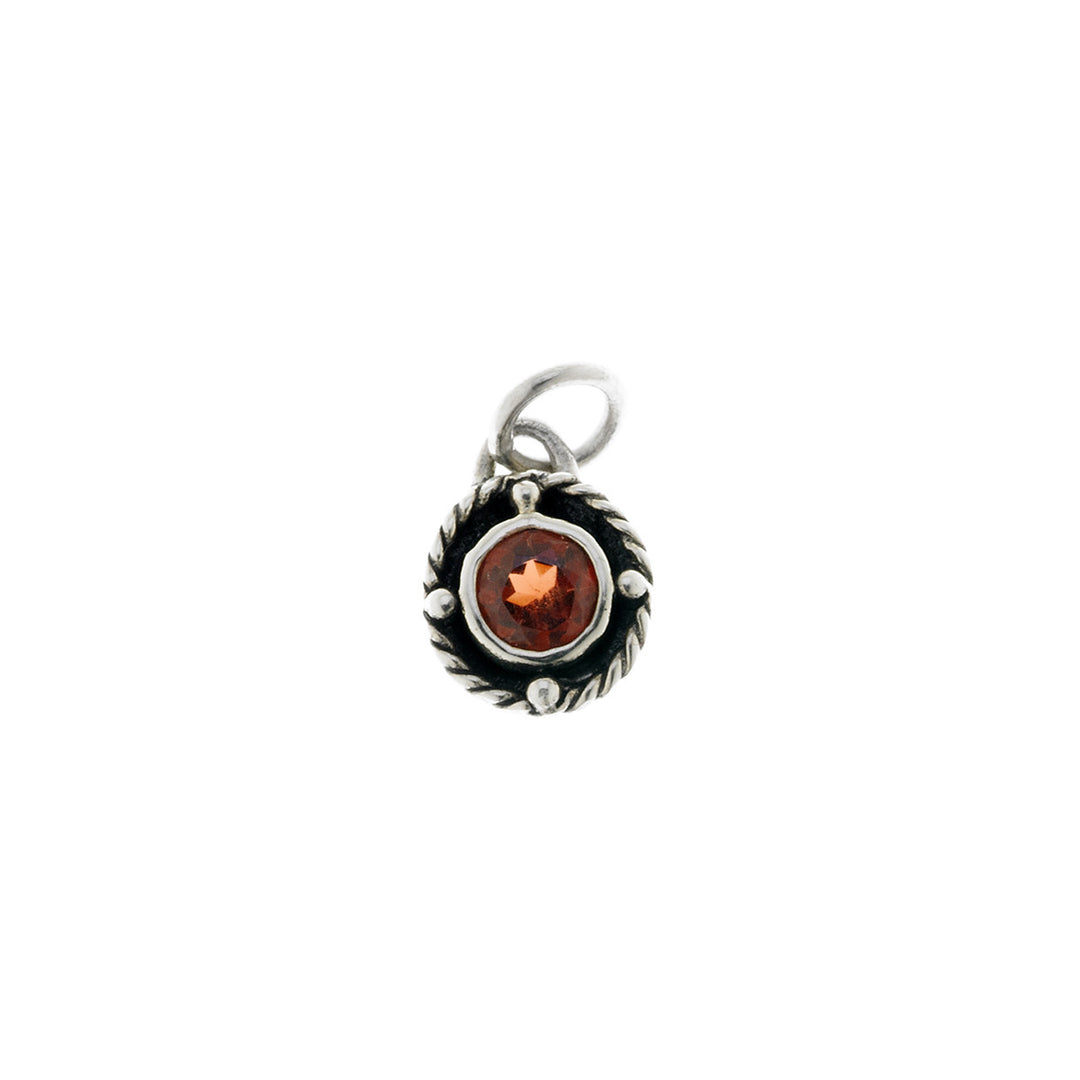 Kamon Sterling Silver And Garnet January Charm - Cynthia Gale New York - 1