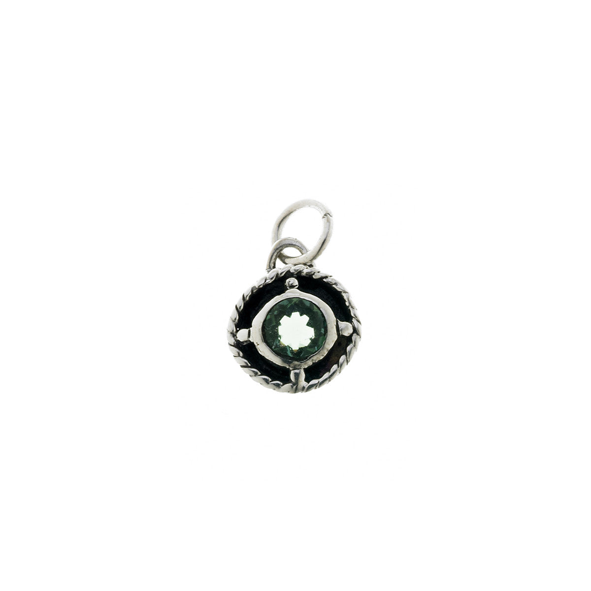 Kamon Sterling Silver And Green Quartz May Charm - Cynthia Gale New York Jewelry