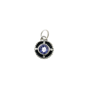 Kamon Sterling Silver And Iolite September Charm - Cynthia Gale New York Jewelry