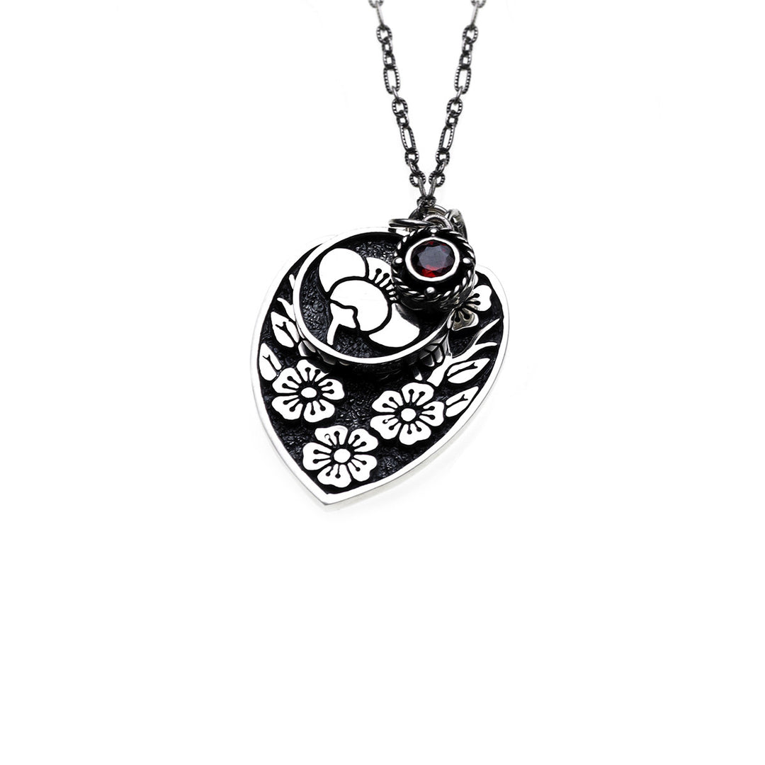 Ceremonial Kamon Sterling Silver Cherry Blossom Charm - Cynthia Gale New York Jewelry