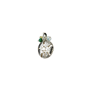 Beaches Sand Dollar Sterling Silver Gemstone Charm - Cynthia Gale New York Jewelry