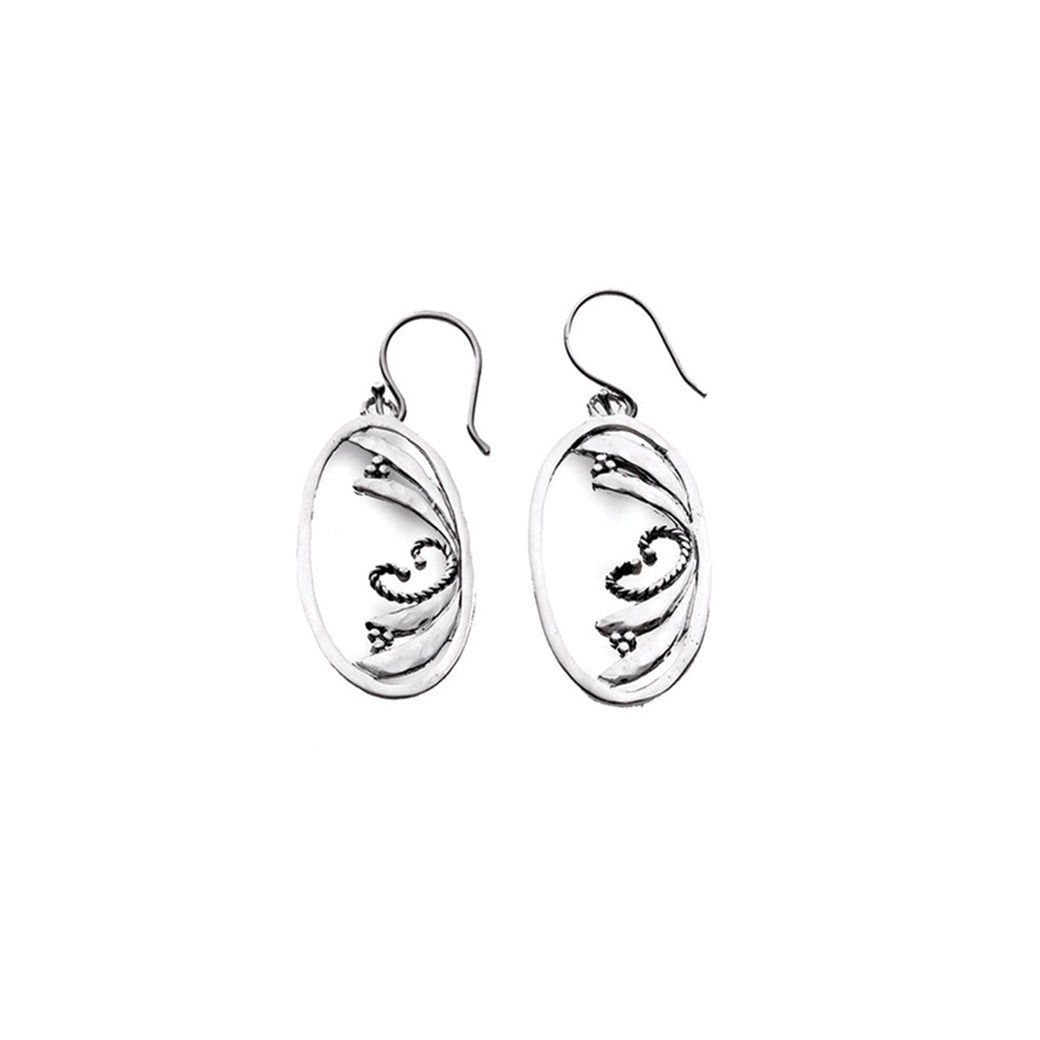 Love Letters Sterling Silver Oval Drop Earring - Cynthia Gale New York Jewelry