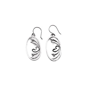 Love Letters Sterling Silver Oval Drop Earring - Cynthia Gale New York Jewelry