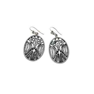 Belle Nouveau Sterling Silver Oval Drop Earring - Cynthia Gale New York Jewelry