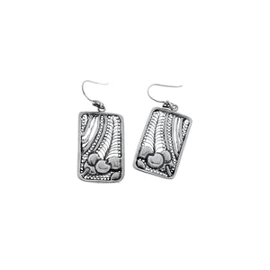 Belle Nouveau Sterling Silver Rectangle Drop Earring - Cynthia Gale New York Jewelry