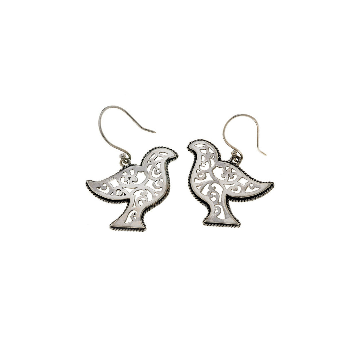 Jewish Museum Peace Dove Sterling Silver Drop Earrings - Cynthia Gale New York Jewelry