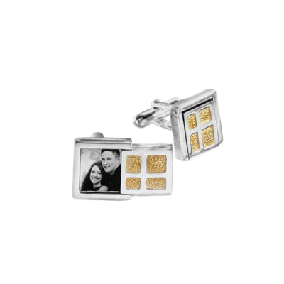 Keepsake Collection Sterling Silver Gold Cufflinks - Cynthia Gale New York Jewelry