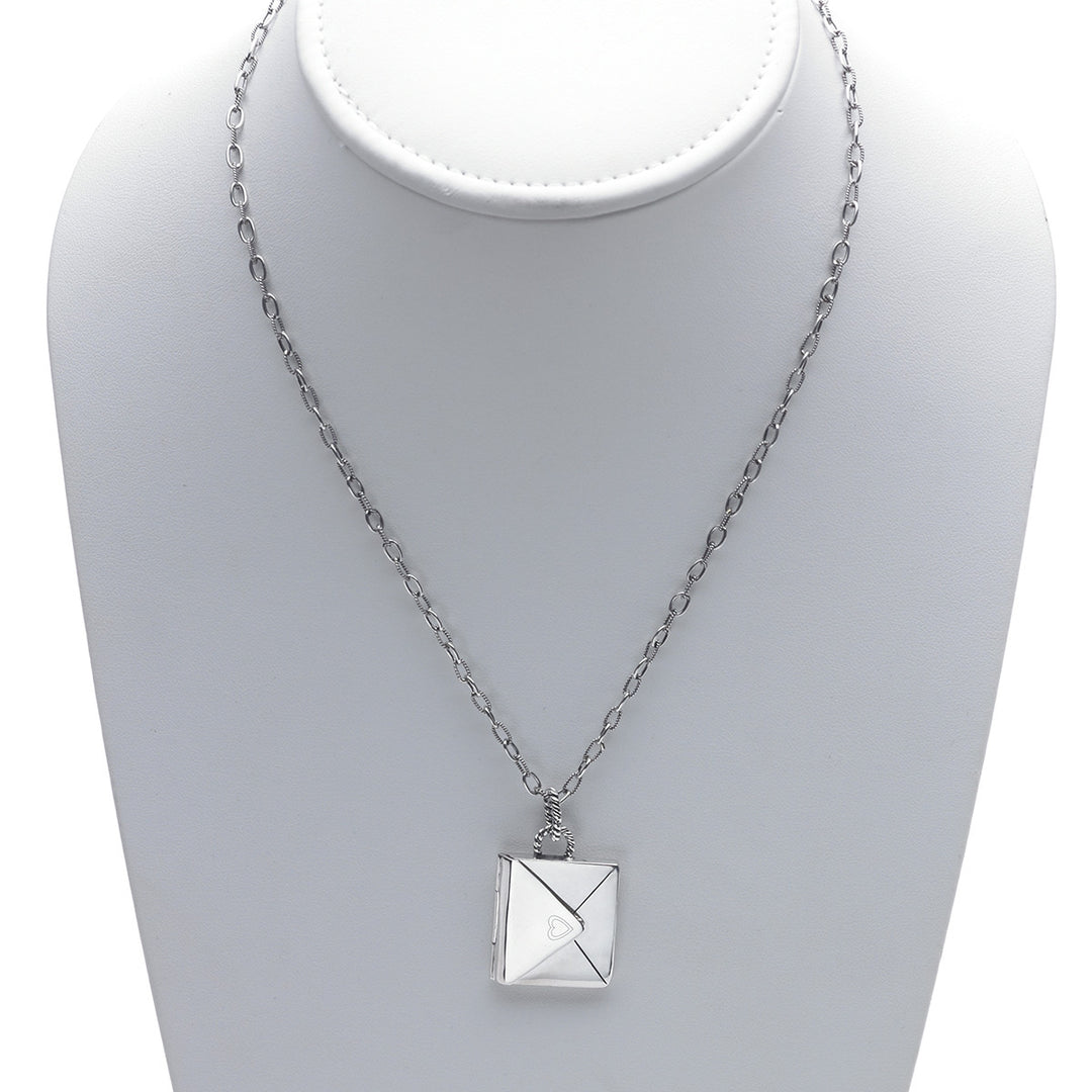 Love Letters Sterling Silver Envelope Necklace - Cynthia Gale New York Jewelry