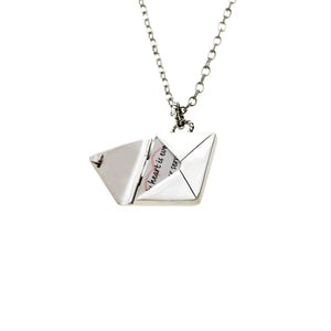 Love Letters Sterling Silver Envelope Necklace - Cynthia Gale New York Jewelry