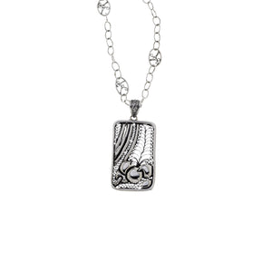 Belle Nouveau Rectangle Sterling Silver Necklace - Cynthia Gale New York Jewelry