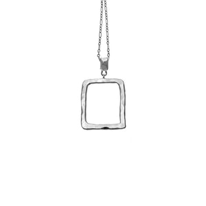Mystical Pagoda Open Cube Sterling Silver Necklace - Cynthia Gale New York Jewelry