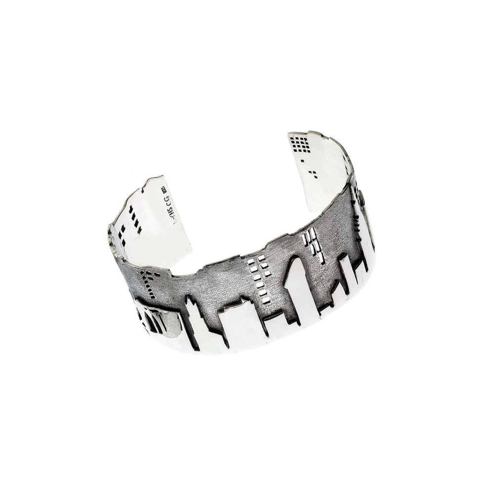 New York Skyline Sterling Silver Cuff - Cynthia Gale New York Jewelry