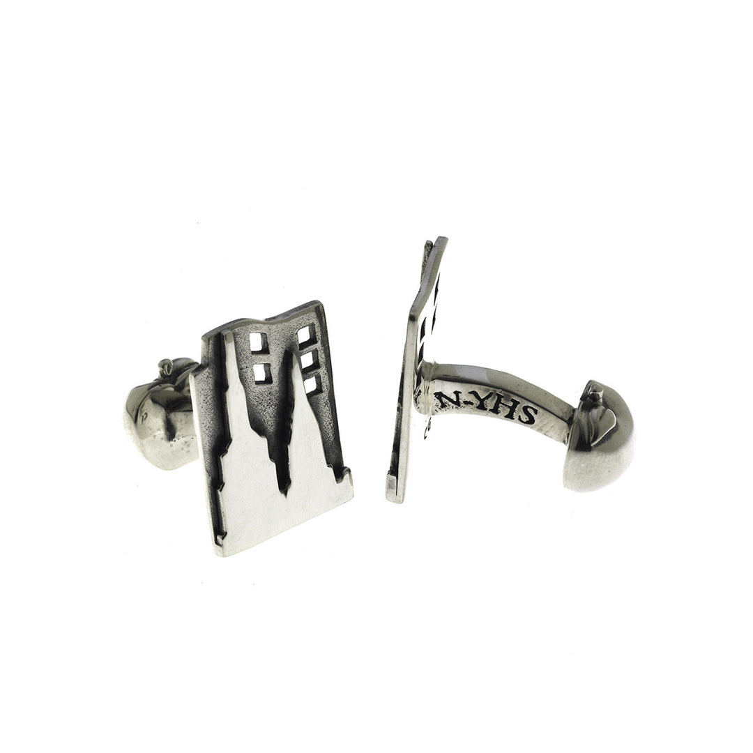 New York City Skyline Sterling Silver Cufflinks - Cynthia Gale New York - 1