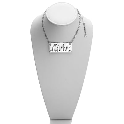 NYC Skyline The City That Never Sleeps Sterling Silver Necklace - Cynthia Gale New York - 2
