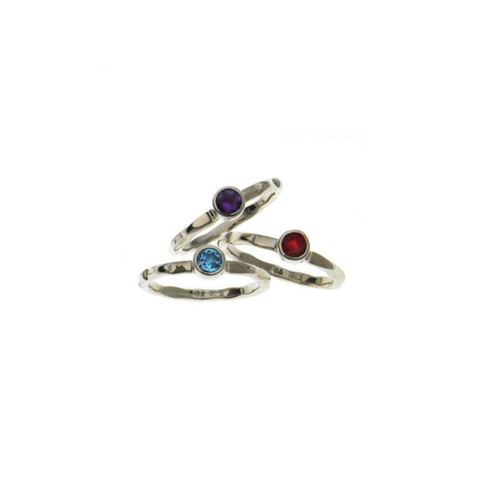 Mod Pod Sterling Silver Birthstone Stack Ring - Cynthia Gale New York - 3