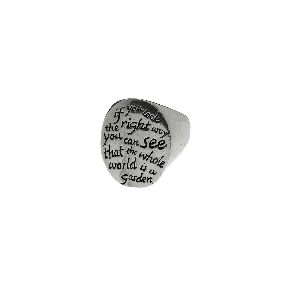 Secret Garden Sterling Silver Quote Ring - Cynthia Gale New York Jewelry