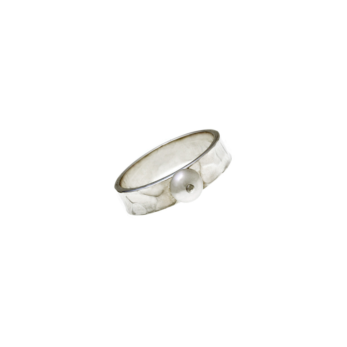Love Letters Trust Sterling Silver Pearl Stack Ring - Cynthia Gale New York Jewelry
