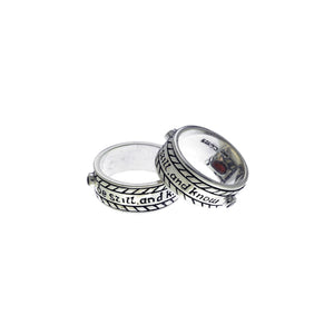 Be Still And Know Sterling Silver Spin Ring - Cynthia Gale New York Jewelry