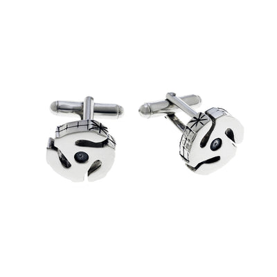 45 RPM Spacer Sterling Silver Cufflink - Cynthia Gale New York Jewelry