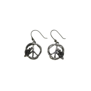 Imagine Peace Sterling Silver Drop earring - Cynthia Gale New York Jewelry