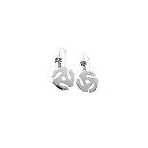 45 RPM Spacer Sterling Silver Drop Earring - Cynthia Gale New York Jewelry