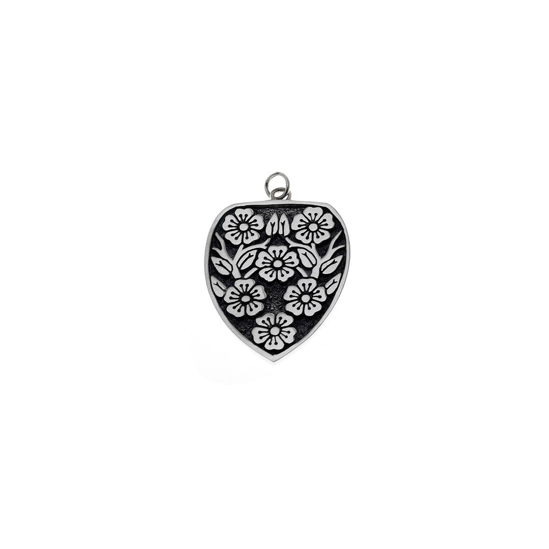 Ceremonial Kamon Sterling Silver Cherry Blossom Charm - Cynthia Gale New York Jewelry