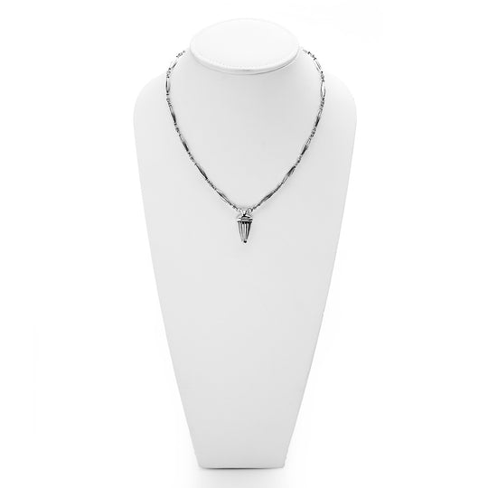 CG Signature Sterling Silver Repousse Petite Urn Necklace - Cynthia Gale New York Jewelry