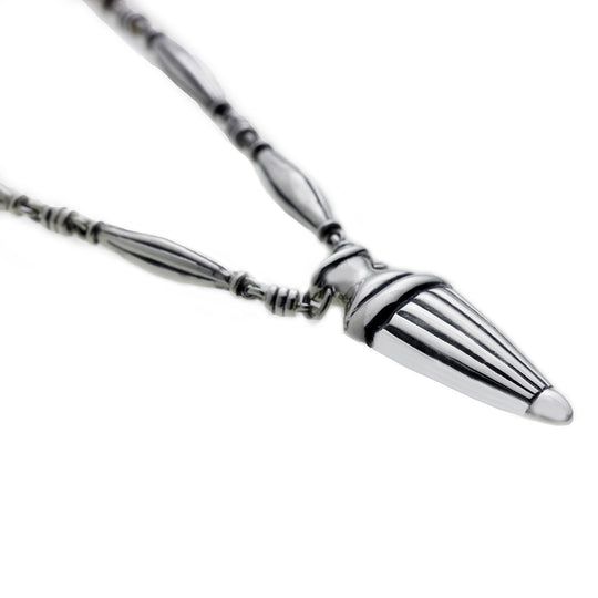 CG Signature Sterling Silver Repousse Petite Urn Necklace - Cynthia Gale New York Jewelry