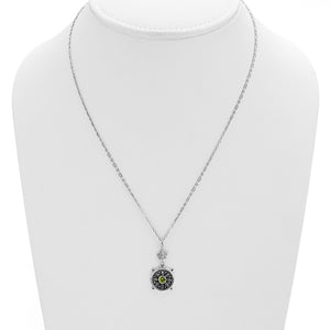 Dharmachakra Sterling Silver Peridot Grace Necklace - Cynthia Gale New York Jewelry