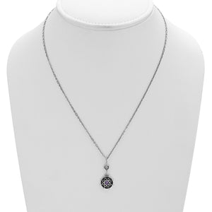 Dharmachakra Sterling Silver Amethyst Serenity Necklace - Cynthia Gale New York Jewelry