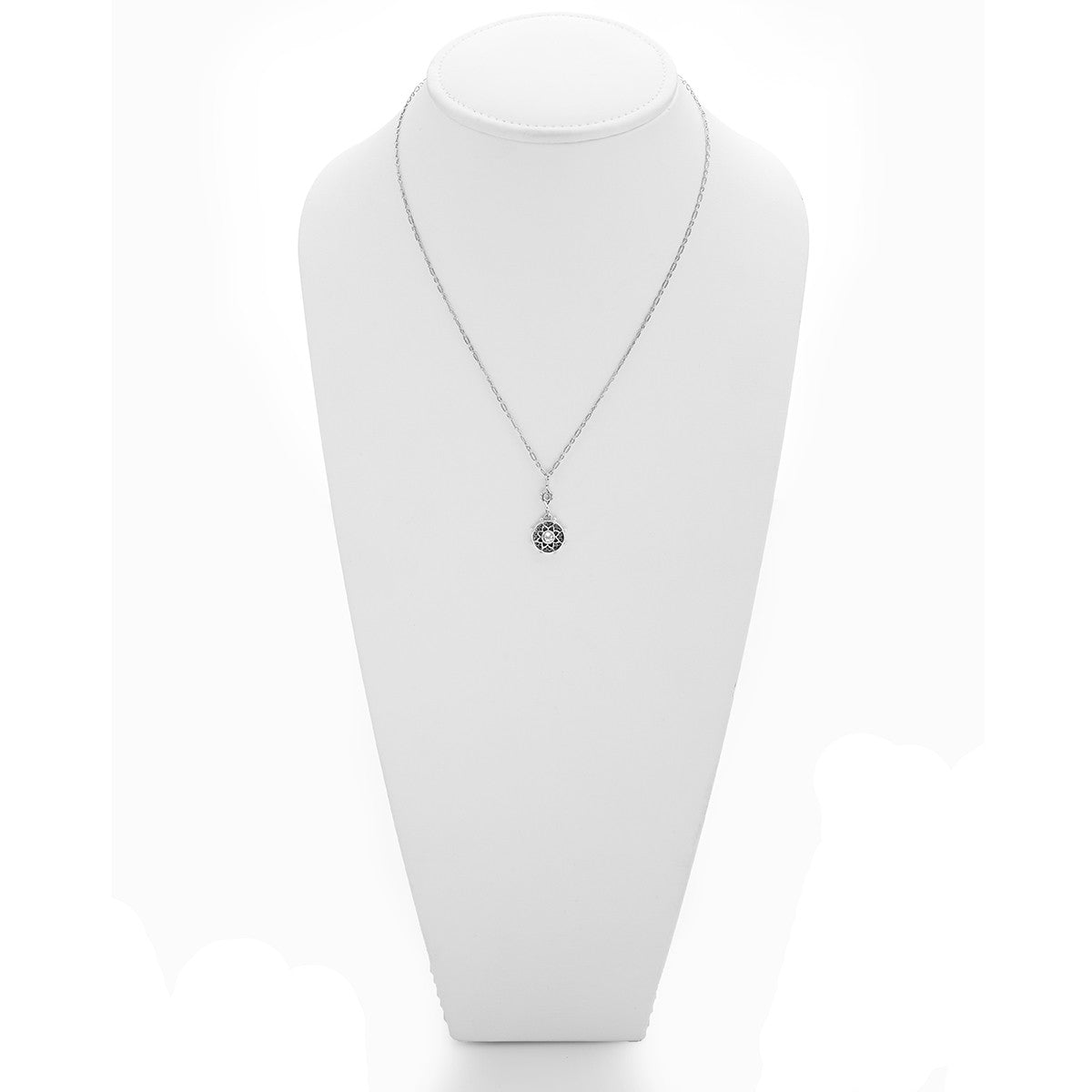 Dharmachakra Sterling Silver White Topaz Serenity Necklace - Cynthia Gale New York Jewelry