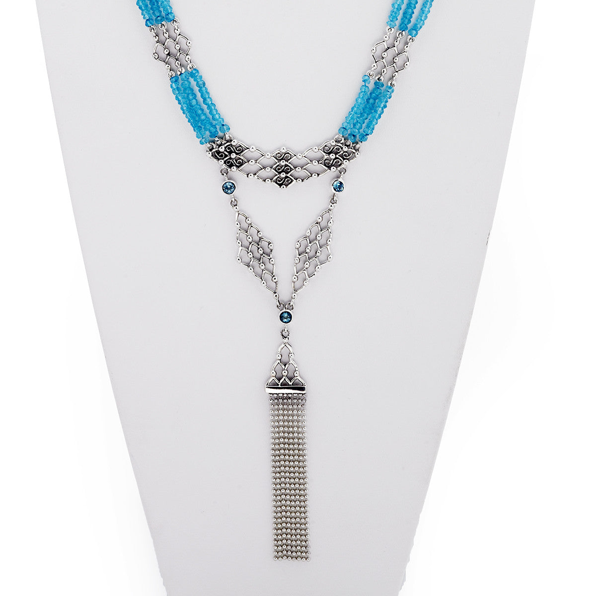 Dharmachakra Samsara Fringe Sterling Silver Necklace - Cynthia Gale New York Jewelry