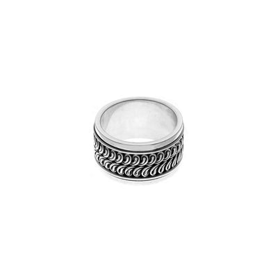 Nusantara Madura Sterling Silver Spin Ring - Cynthia Gale New York Jewelry