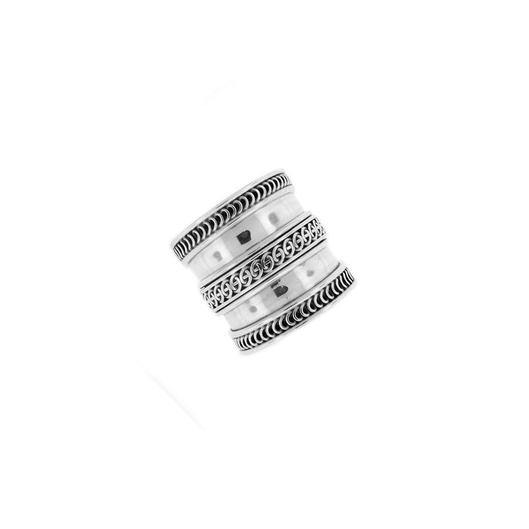 Nusantara Komodo Sterling Silver Spin Ring - Cynthia Gale New York Jewelry