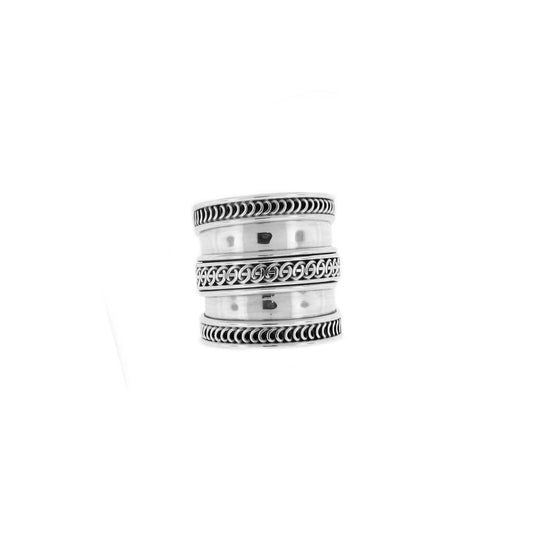 Nusantara Komodo Sterling Silver Spin Ring - Cynthia Gale New York Jewelry