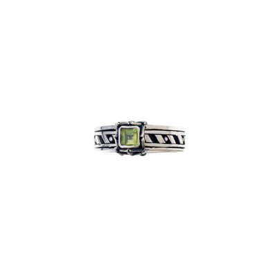 Art Deco Sterling Silver And Peridot Spin Ring - Cynthia Gale New York - 3