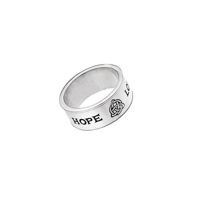 Love/Hope/Faith Sterling Silver Spin Ring - Cynthia Gale New York Jewelry