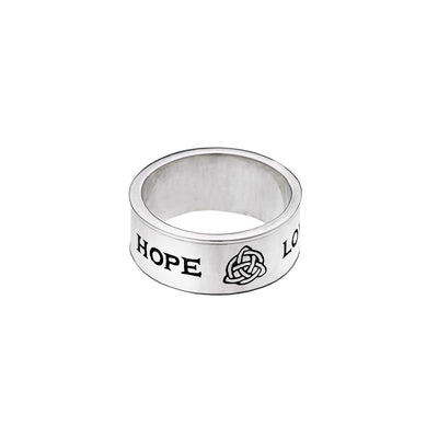Love/Hope/Faith Sterling Silver Spin Ring - Cynthia Gale New York Jewelry