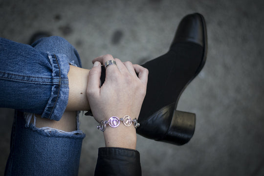 Steal Your Face Sterling Silver Bracelet - Cynthia Gale New York - 3