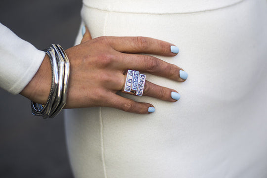 Wiener Werkstatte Pinwheel Stack Ring - Cynthia Gale New York Jewelry