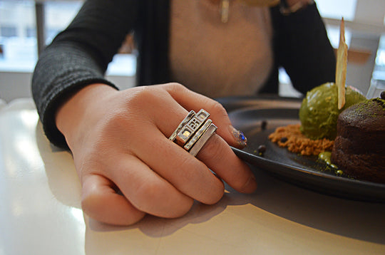 Mystical Pagoda Solid Sterling Silver Stack Ring - Cynthia Gale New York Jewelry